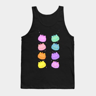 Rainbow Pumpkin Kitties Halloween Design Tank Top